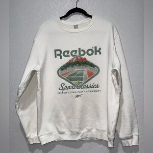 Reebok White Sport Classics Crewneck Sweatshirt